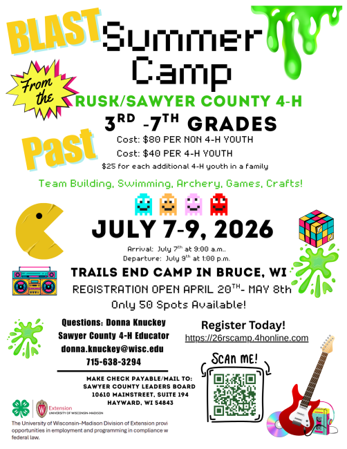 Register for 4-H Summer camp